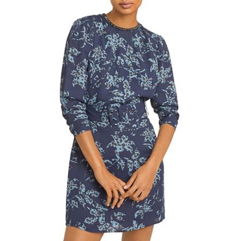 Reiss - Floral Print Embellished Dress